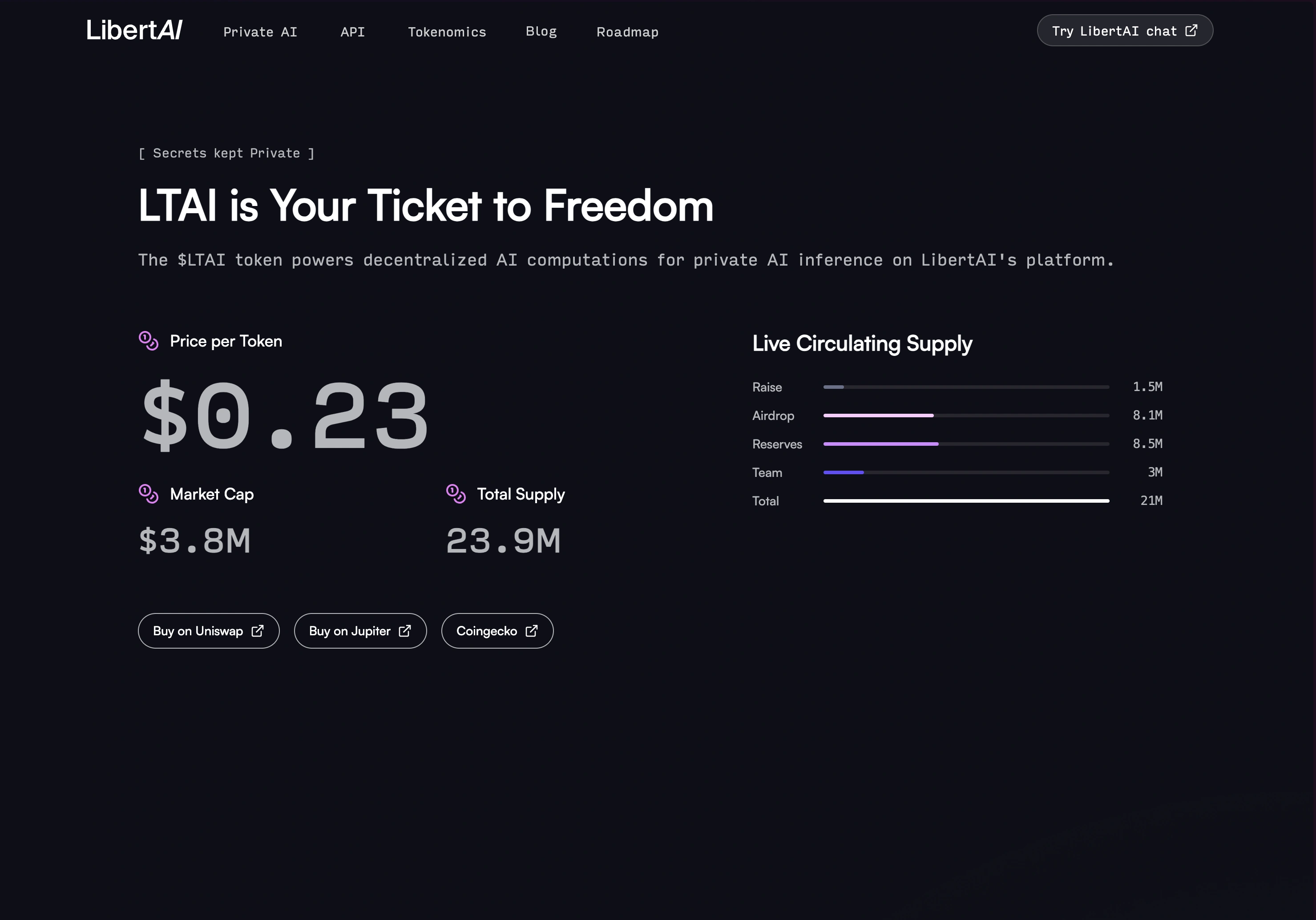 LibertAI landing screenshot 4